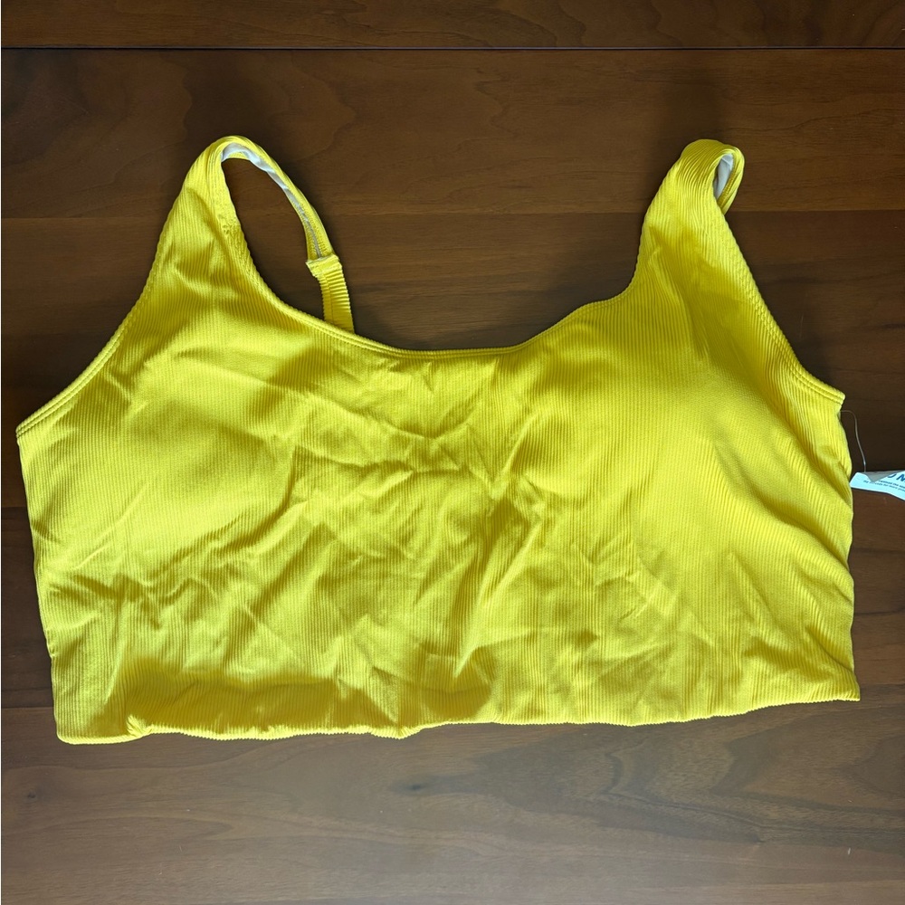 Old Navy Sunny Yellow Ribbed Swim Top